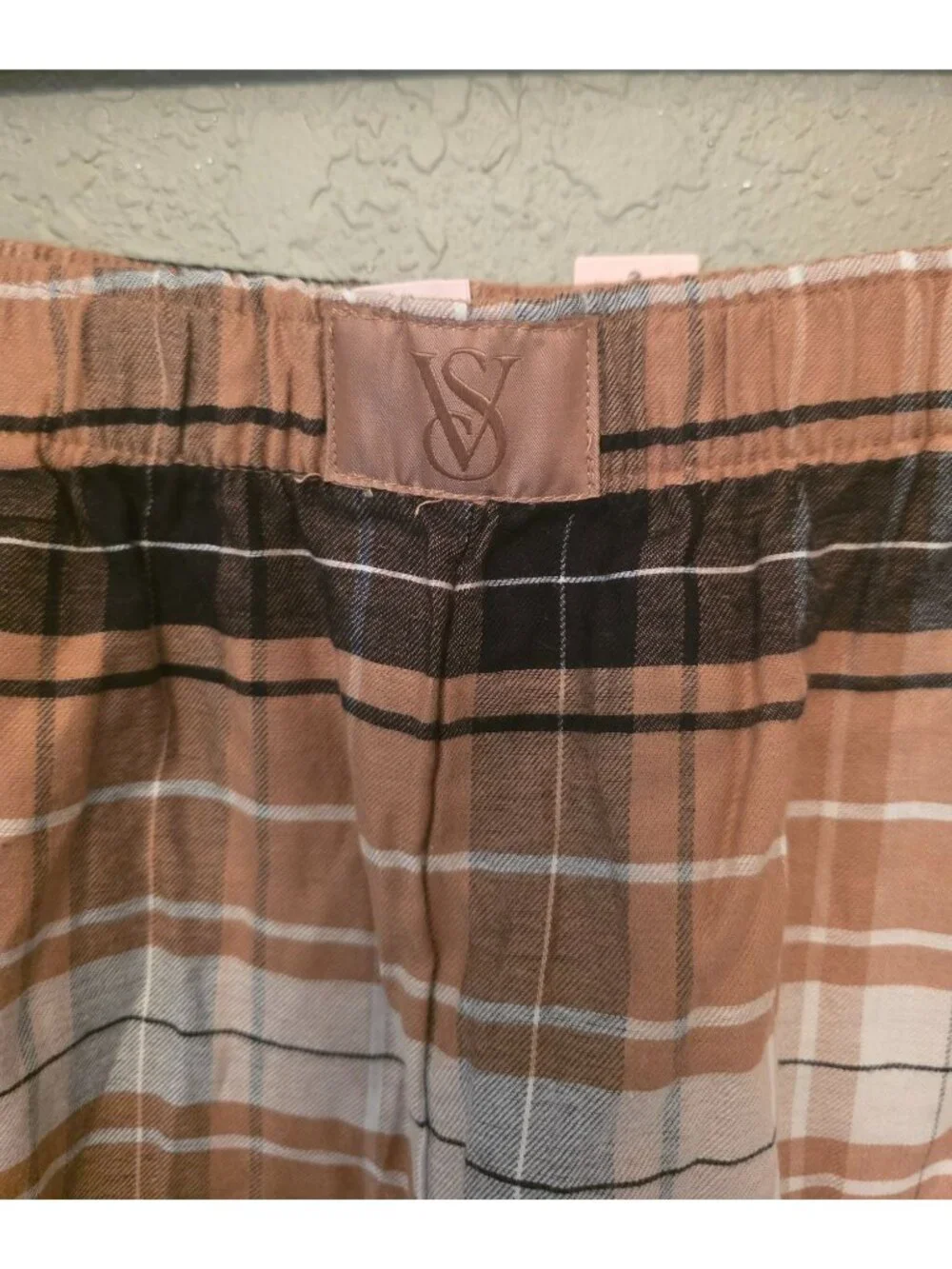 Victoria's Secret Brown Plaid Modal Cotton Blend Boxer Pajama Shorts M NEW